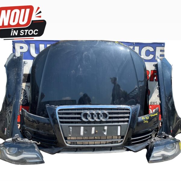 Ansamblu Față Complet Audi A4 B8 2010 Original – Capotă, Bară Față, Grilă, Aripi și Faruri XENON,TRAGHER COMPLET CU RADIATOARE SI GMW OEM